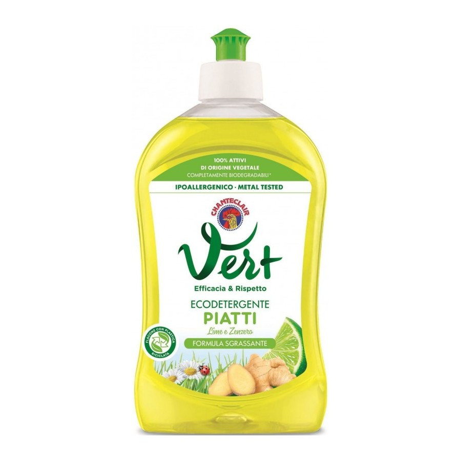 Концентрований засіб для миття посуду Півник Vert Piatti Lime e Zenzera 500 мл